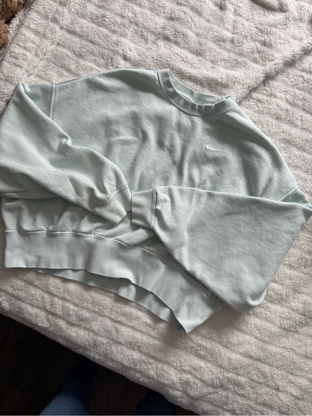 Nike Oversized Crewneck Sweatshirt Sage Green Size xs